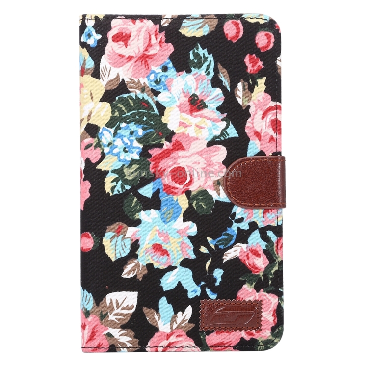 SUNSKY For Galaxy Tab A 7 0 T280 Flower Pattern Cloth Surface