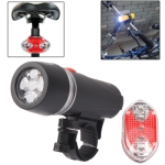 Enjoy-Your-Ride 5-LED Bike Head Flash Light & Bicycle Rear Tail Warning Lamp with Mount Bracket