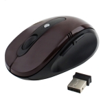 2.4GHz Wireless Optical Mouse with USB Receiver, Plug and Play, Working Distance up to 10 Meters (Maroon)