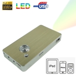 Latest LCOS Technology MINI LED Projector with Remote Control, Support SD / MMC Card and AV IN, Work for Laptop, Desktop Computer, Mobile Phone, iPhone, iPad, PSP, PDA, VCD, DVD