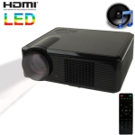 Multimedia LED Projector with Remote Control, Built in Speaker, Support Dual HDMI / VGA / S-Video Input