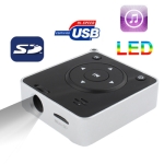 D06, Music Mini Projector with TF Card Slot (Black)