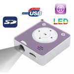D06, Music Mini Projector with TF Card Slot (Purple)