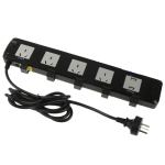 5 Way AU Power Extension Socket, 2 x USB Ports & RJ11 Interface, Cable Length: 2m