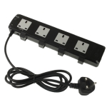 4 Way UK Power Extension Socket with RJ11 Interface, Cable Length: 2m