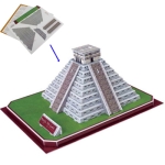 3D Puzzle Pyramid of Kukulcan Model Card Kit (50pcs)