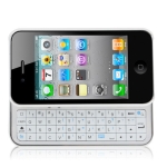 Ultra-Thin Slide-out Wireless Bluetooth Keyboard for iPhone 4 & 4S / iPhone 4 (CDMA), White