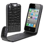 Chic Leather Case for iPhone 4 & 4S (Black)