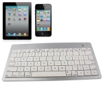 Mini Untra-thin Bluetooth Keyboard for New iPad (iPad 3) / iPad / iPhone, App system Laptop or Desktop , Metal Wire Drawing on the Keyboard Surface, Support iOS System