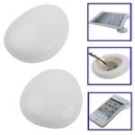 Eco-friendly Materials,Smart Pebble-Universal Silicone Cradle, Prevent Slippery and Hot (White)