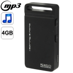 S.nano Mini Metal Shell Case MP3 Player, Built-in 4GB Memory (Black)