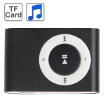 TF (Micro SD) Card Slot MP3 Player with Metal Clip (Black)