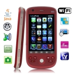 W007 Red, Analog TV (PAL/NTSC/SECAM), Wifi JAVA Bluetooth FM function Touch Screen Mobile Phone, Slip-operation can change the menu (3 pages), 270 degree menu rotation, Dual Sim cards Dual standby Dual camera Dual flashlight, Quad band, Network: GSM850/ 900 / 1800/ 1900MHZ
