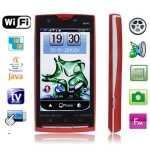 STAR X10 Red, 3.8 inch QVGA Touch screen, Analog TV (PAL/NTSC/SECAM), Dual sim card Dual standby Dual camera, Wifi JAVA Bluetooth FM function Mobile Phone, Swing change the wallpaper, Quad band, Network: GSM850/ 900 / 1800/ 1900MHZ
