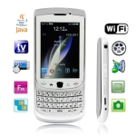9800 White, Analog TV (PAL/NTSC), Wifi JAVA Bluetooth FM function Touch Screen Mobile Phone, Dual Sim cards Dual standby, Quad band, Network: GSM850/ 900 / 1800/ 1900MHZ