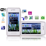 STAR X7 White, Analog TV (PAL/NTSC/SECAM), 3.8 inch QVGA Touch screen, Wifi & JAVA Bluetooth FM function Mobile Phone, Swing change the wallpaper, Dual sim card Dual standby Dual camera, Quad band, Network: GSM850/ 900 / 1800/ 1900MHZ