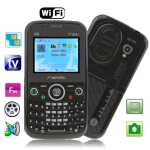 Q8 Black, Analog TV (PAL/NTSC/SECAM), QWERTY Keyboard, Wifi Bluetooth FM function Mobile Phone, Dual band, Network: GSM900 / 1800MHZ