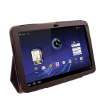 Leather Case with Holder for Motorola Xoom (Coffee)