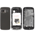 Full Housing Cover for Nokia 5800 With Full Touch-Screen, with logo (Black)
