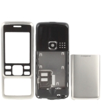 3 in 1 (Metal Front Shell + Metal Back Cover+ Battery Cover) for Nokia 6300, with logo (Silver)