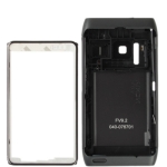 Metal Full Housing Cover for Nokia N8, with logo (Black)