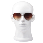 Cute Heart Shaped Brown Lens Dark Grey Frame Glasses Sunglasses (Dark Grey)
