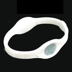 White Silicon Wristband Bracelet, Size: 20.5cm (L)