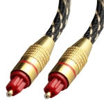Braided Digital Audio Optical Fiber Toslink Cable, OD: 5.0mm, Length: 2m