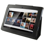 Leather Case with Holder for Sony Tablet S / S1 (Black)
