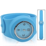 Silicon Quartz Snap Sport Wrist Watch (Blue)