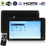 NOVO 8 Advanced Black, 8.0 inch (1280 x 768) Capacitive Touch Screen Android 2.2 aPad Style Tablet PC with WIFI & Trackball, Support Remote Control, 1.3 Mega Pixels Front Camera, 360 Degree Menu Rotate, 8GB NAND Flash, CPU: Amlogic Cortex A9, 1.0GHz