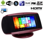 MA-107 Red, 7.0 inch Capacitive Touch Screen Android 4.0 Version Smart Box with WIFI, FM + TV + RJ45 Port, 2.0 Mega Pixels Front Camera, 8GB NAND Flash, CPU: RK2918(ARM + DSP + GPU), 1.2GHz