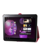 Leather Case with Smart Cover for Samsung Galaxy Tab 10.1 / P7510 / P7500 (Red)