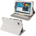 Litchi Texture Horizontal Flip Smart Cover with Holder for Samsung Tab 2 / P3100, Support Tab P6200 (White)