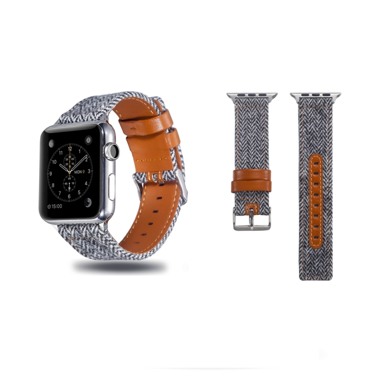 Cloth+ Top-grain Leather Wrist Watch Band for Apple Watch Series 5 & 4 44mm / 3 & 2 & 1 42mm
Cloth+ Top-grain Leather Wrist Watch Band for Apple Watch Series 5 & 4 44mm / 3 & 2 & 1 42mm