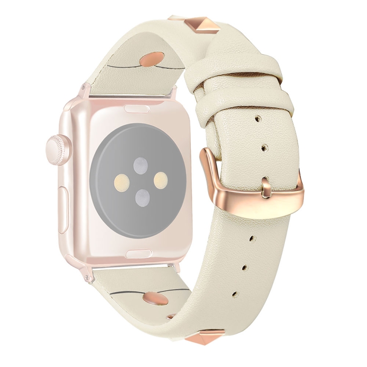 For Apple Watch Series 5 & 4 44mm / 3 & 2 & 1 42mm Rivet Leather Watchband (Beige)
For Apple Watch Series 5 & 4 44mm / 3 & 2 & 1 42mm Rivet Leather Watchband (Beige)