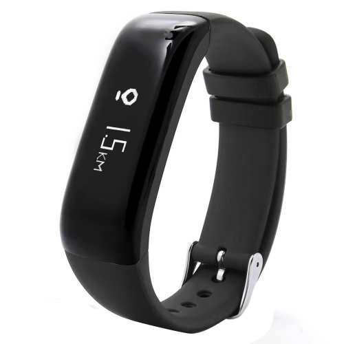 

P1 0.86 inch OLED Screen Bluetooth V4.0 Smart Bracelet, Support Blood Pressure Monitor / Heart Rate Monitor / Pedometer / Calories / Calls Remind / Sleep Monitor, Compatible with Android and iOS Phones(Black)