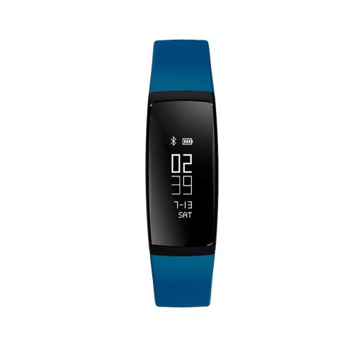

V07 0.87 inch OLED Screen IP67 Waterproof Bluetooth 4.0 Smart Bracelet Watch Phone with Blood Pressure / Heart Rate / Sleep Monitor & Pedometer & Arrhythmia Alarm & Call Message SYNC Reminder & Time / Date Display & Alarm Function, TPU Band (Dark Blue)