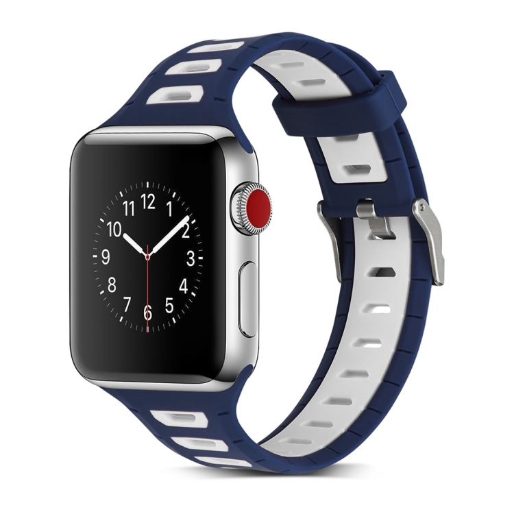 T Shape Two Color Silicone Watchband for Apple Watch Series 3 & 2 & 1 38mm(White Blue)
T Shape Two Color Silicone Watchband for Apple Watch Series 3 & 2 & 1 38mm(White Blue)