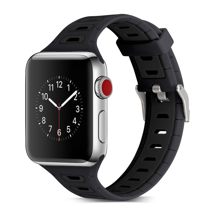 T Shape Two Color Silicone Watchband for Apple Watch Series 3 & 2 & 1 42mm(Black)
T Shape Two Color Silicone Watchband for Apple Watch Series 3 & 2 & 1 42mm(Black)