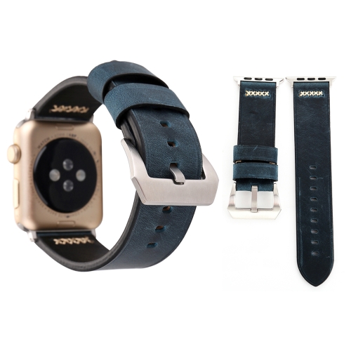 For Apple Watch Series 3 & 2 & 1 38mm Retro XX Line Pattern Genuine Leather Wrist Watch Band (Blue)
For Apple Watch Series 3 & 2 & 1 38mm Retro XX Line Pattern Genuine Leather Wrist Watch Band (Blue)
