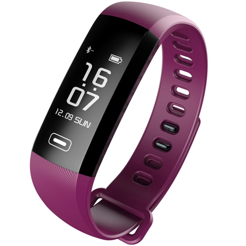 

R5 MAX 0.96 inch OLED Touch Screen Display Bluetooth Smart Bracelet, IP67 Waterproof, Support Pedometer / Real-time Heart Rate Monitor / Blood Press Monitor / Blood Oxygen Monitor / Bluetooth Camera / Weather, Compatible with Android and iOS Phones(Purple