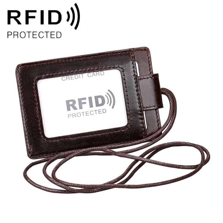 KB153 Antimagnetic RFID Leather Card Holder ID Card Badge with Lanyard (Coffee)
KB153 Antimagnetic RFID Leather Card Holder ID Card Badge with Lanyard (Coffee)