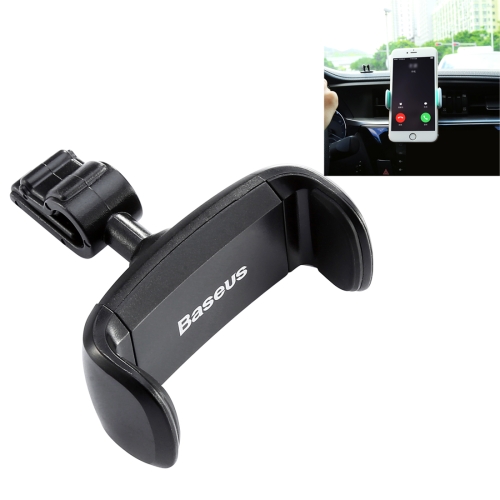 

Baseus Stable Series Car Air Vent Mount Clamp 360 Degrees Rotation ABS + Silicone Phones Holder Stand, For 3.5 - 5.5 inch Mobile Phones(Black)