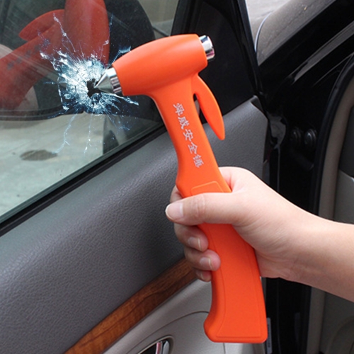 

SHUNWEI SD-3501 Seat Belt Cutter Window Breaker Auto Rescue Tool Ideal Plastic Shell Car Safety Emergency Hammer with Adhesive Tape And Fixation Frame(Orange)