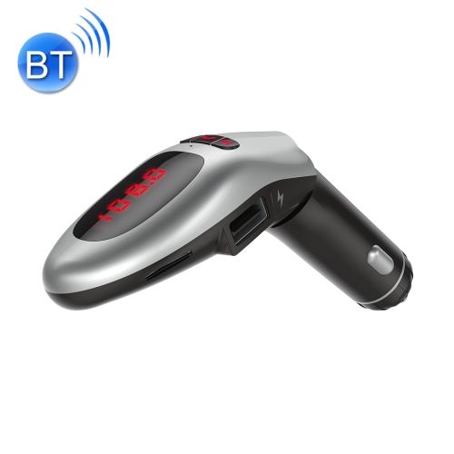 

G96 LED Screen Wireless Bluetooth FM Transmitter MP3 Music Player Car Kit Charger, with Handsfree, Dual USB Charging Port, A2DP Function, Support TF Card & U Disk