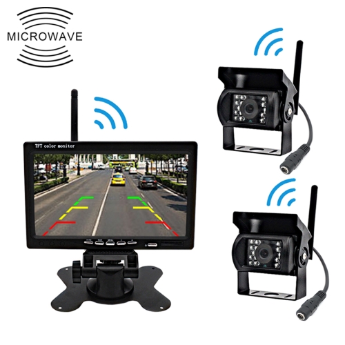 PZ-607-W1-2A Wireless Dual Cameras Rear View Camera Infrared Night Vision Rear View Parking Reversing System
PZ-607-W1-2A Wireless Dual Cameras Rear View Camera Infrared Night Vision Rear View Parking Reversing System