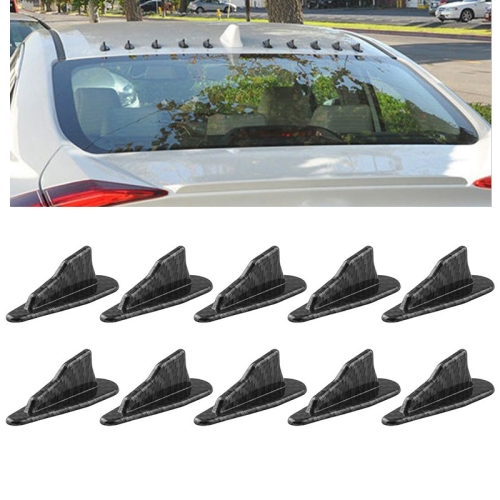 

10 PCS Universal Car Carbon Fiber Shark Fin Diffuser Vortex Generator Roof Spoiler