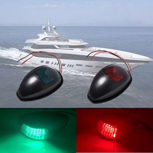 2 PCS DC10-30V 2W IP66 Marine Boat LED Navigation Lights Black Housings Port Starboard Red & Green Side Light
2 PCS DC10-30V 2W IP66 Marine Boat LED Navigation Lights Black Housings Port Starboard Red & Green Side Light