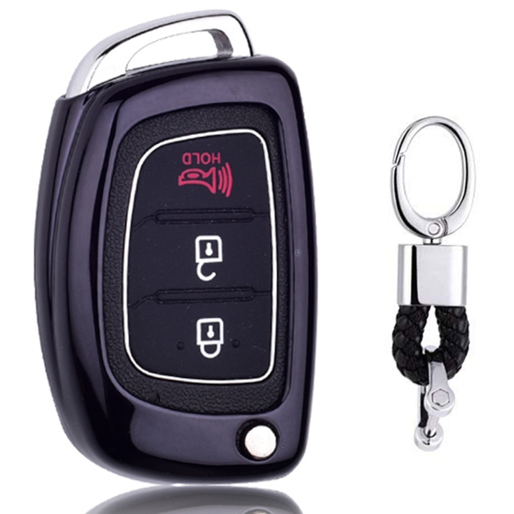 Electroplating TPU Single-shell Car Key Case with Key Ring for HYUNDAI (Black)
Electroplating TPU Single-shell Car Key Case with Key Ring for HYUNDAI (Black)